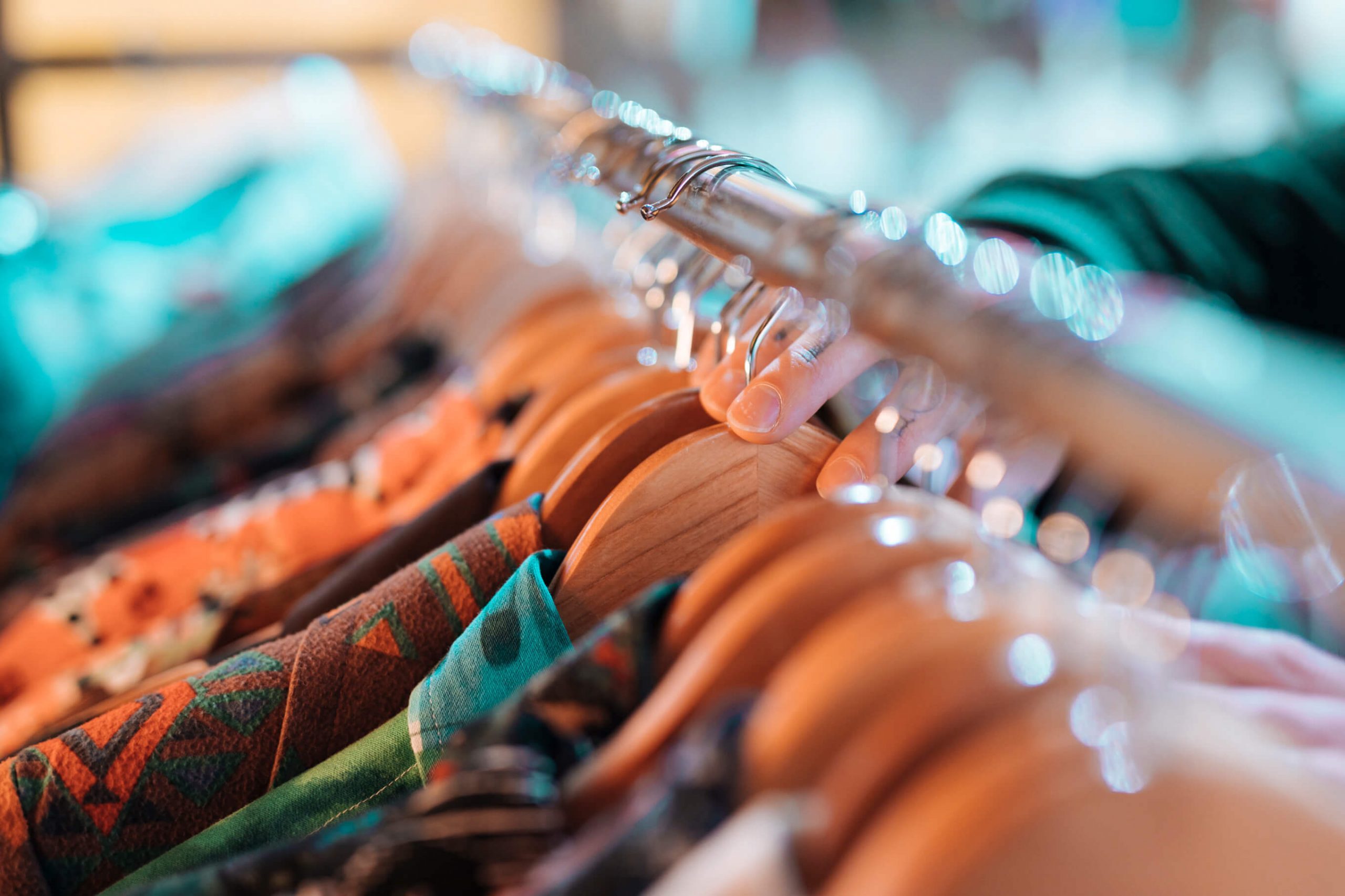 Close-up yarn colors and textile materials